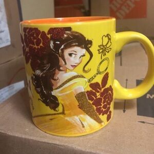 Disney Princess Belle Glitter Accent Ceramic Mug